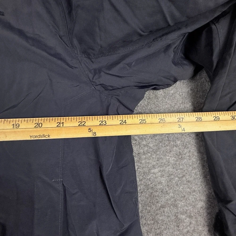LL Bean Windbreaker Men's XL Black  Hood Full Zip Pockets Polyester‎